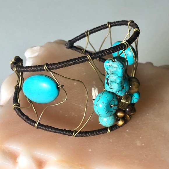 Turquoise & Tigers Eye Bracelet - Picture 8 of 8